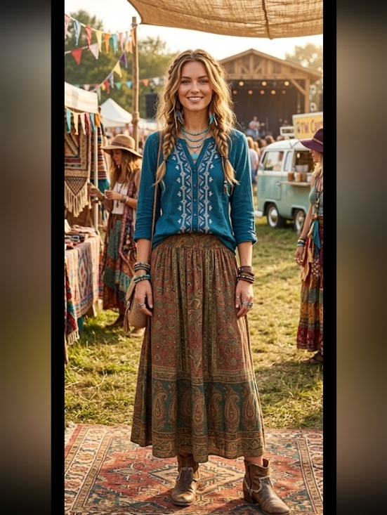Style & Co. Tops - #27- Style & Co. Teal Floral Embroidered Button Up, Medium